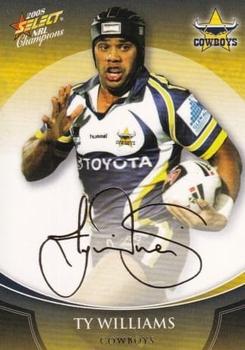 2008 Select NRL Champions - Gold Foil Signatures #FS27 Ty Williams Front